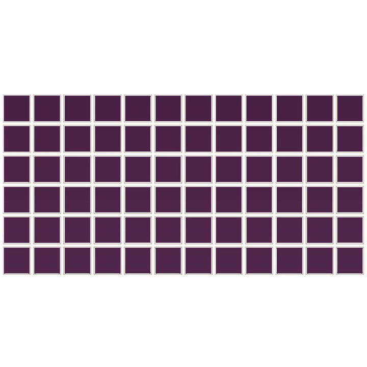 Daltile Color Wheel Mosaic 2" X 2" Straight Joint Glossy Plum Crazy