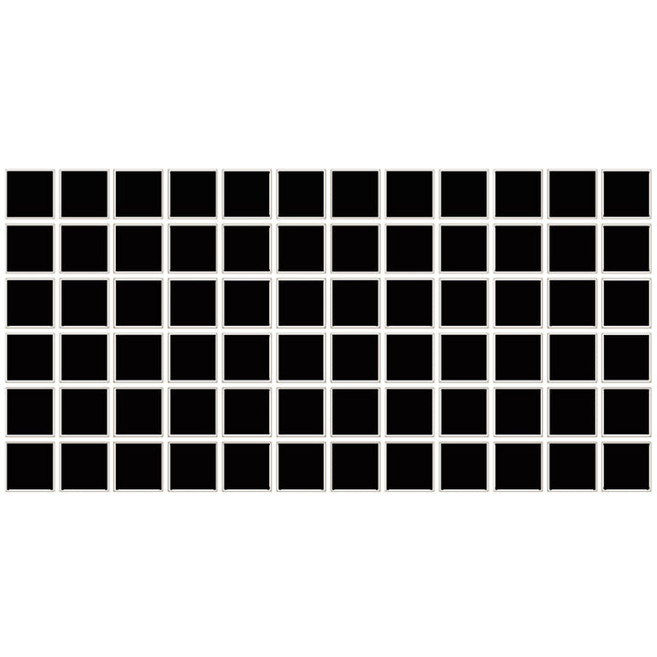 Daltile Color Wheel Mosaic 2" X 2" Straight Joint Glossy Black