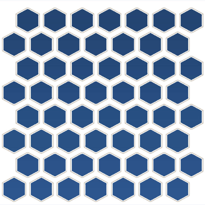 Daltile Color Wheel Mosaic 12" X 14" Hexagon Glossy Sea Breeze