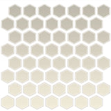 Daltile Color Wheel Mosaic 12" X 14" Hexagon Glossy Biscuit