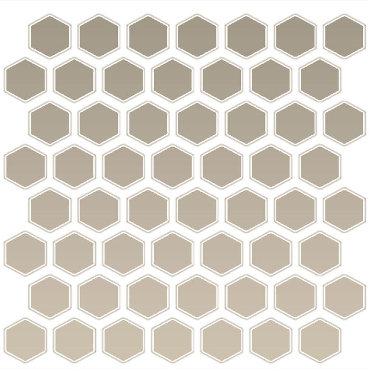 Daltile Color Wheel Mosaic 12" X 14" Hexagon Glossy Urban Putty
