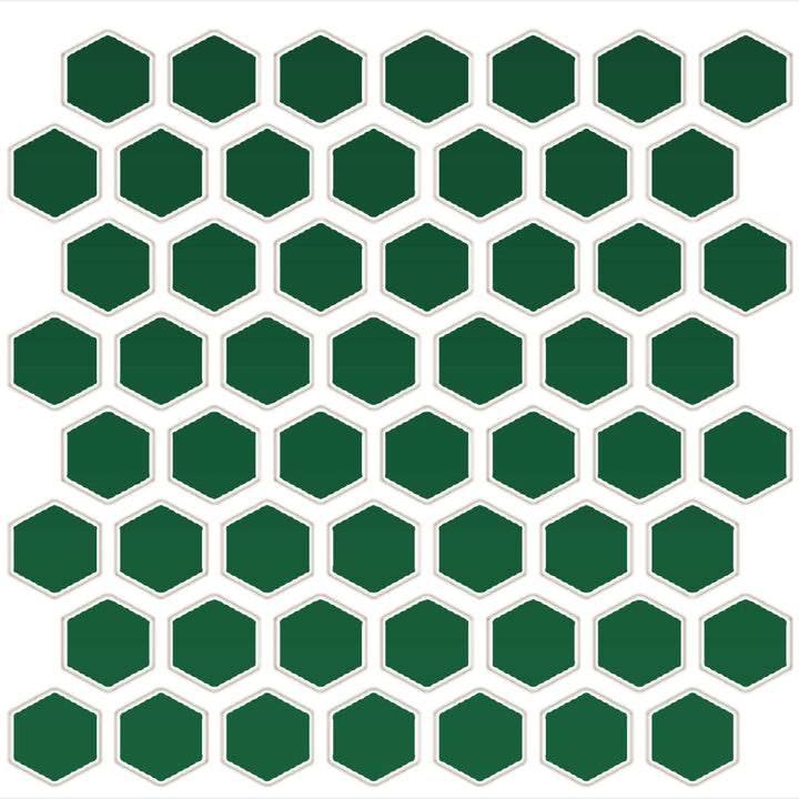 Daltile Color Wheel Mosaic 12" X 14" Hexagon Glossy Emerald