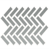Daltile Color Wheel Mosaic 1" X 3" Herringbone Glossy Desert Gray