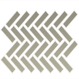 Daltile Color Wheel Mosaic 1" X 3" Herringbone Glossy Architectural Gray