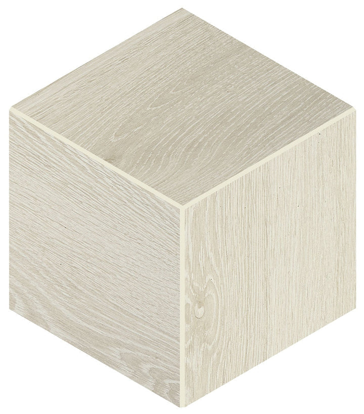 Daltile Emerson Wood 12" X 12" Mosaic 3D Cube Ash White