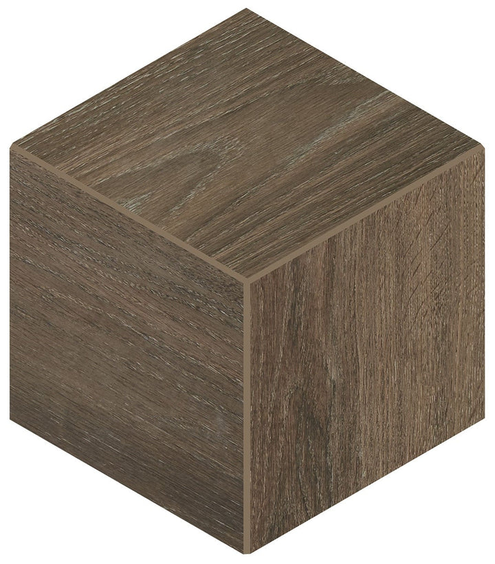 Daltile Emerson Wood 12" X 12" Mosaic 3D Cube Hickory Pecan