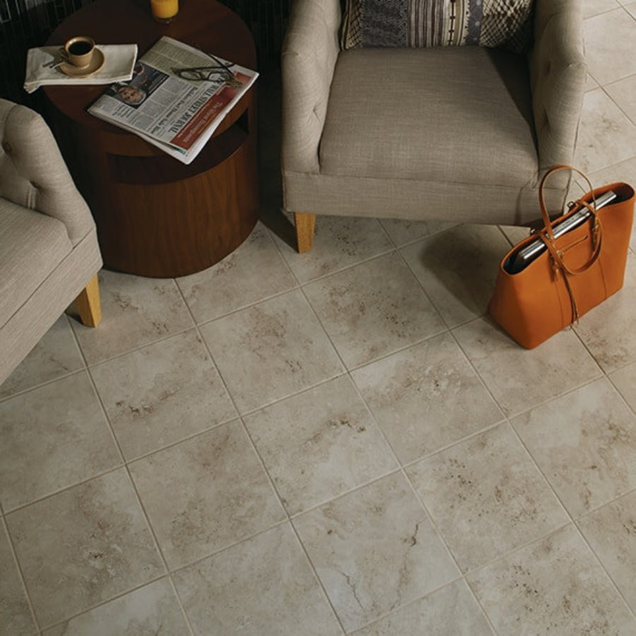 Daltile Esta Villa 12'' X 12'' Square Matte Garden White