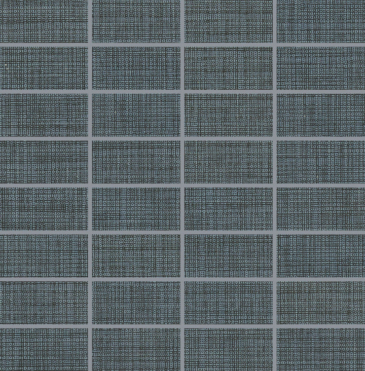 Daltile Fabric Art 1" X 3" Mosaic Straight Joint Modern Textile Midnight Blue