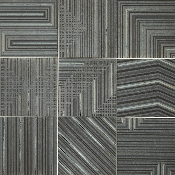 Daltile Geometric Fusion 8" X 8" Mixed Graphite