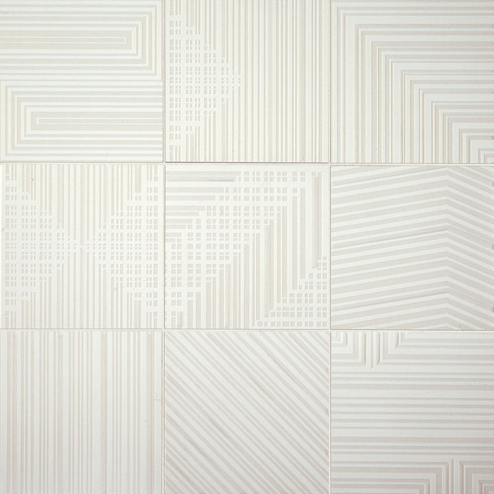 Daltile Geometric Fusion 8" X 8" Mixed Pearl