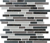 Daltile Granite Radiance 12" X 12" Random Linear Mosaic Ubatuba Blend