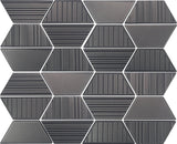 Daltile Industrial Metals 2" X 4" Mixed Trapezoid Mosaic Iron