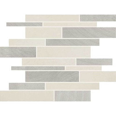 Daltile Ironcraft 12" X 12" Random Interlocking Mosaic Phoshor Grey Blend