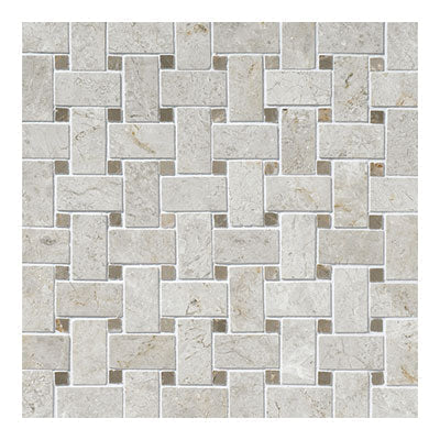 Daltile Limestone 1" X 2" Basketweave Arctic Gray