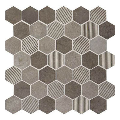 Daltile Limestone 2" Hexagon Moselle Gris