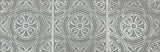 Daltile Vintage Metals 4" X 4" Deco Flower Whitewash Classic Bronze