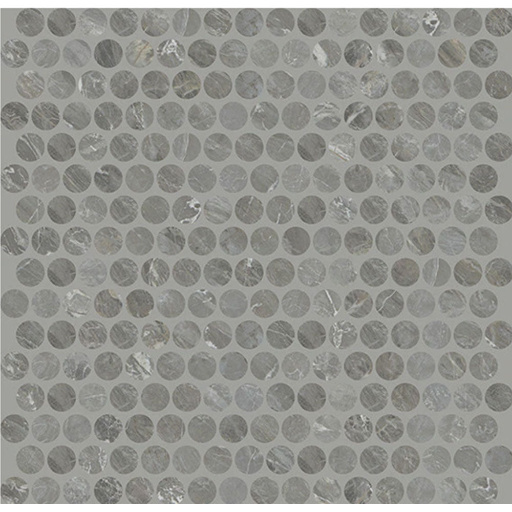 Daltile Famed 11" X 13" Mosaic Penny Rounds Glamour