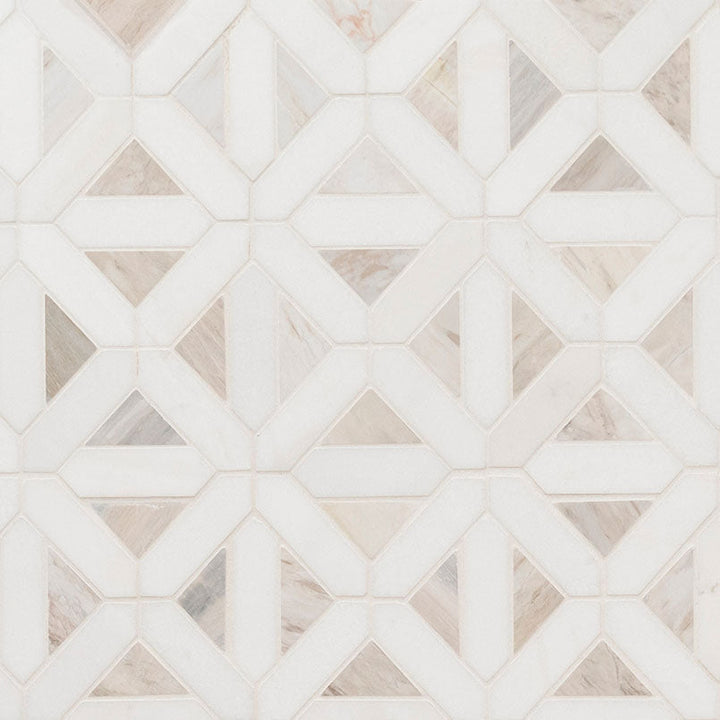 MS International Decorative Mosaic 12" x 12" Geometric Angora