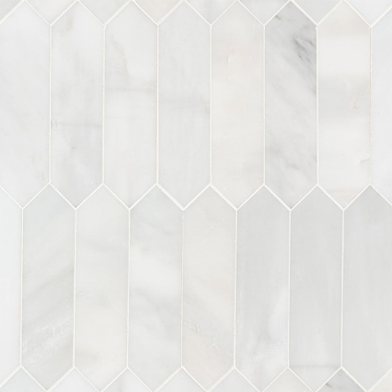 MS International Natural Stone Marble 3" x 12" Picket Honed Arabescato Cararra