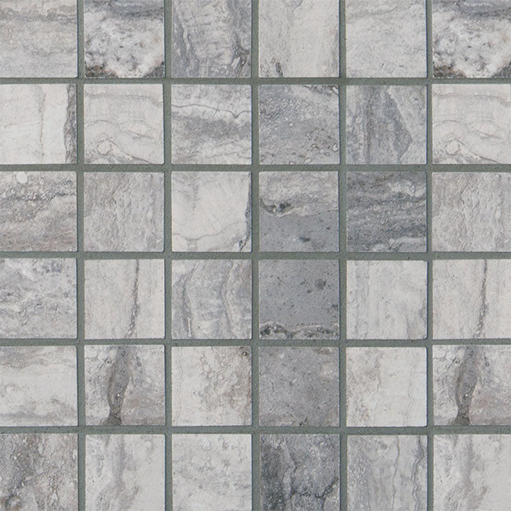 MS International Bernini 2" x 2" Mosaic Carbone