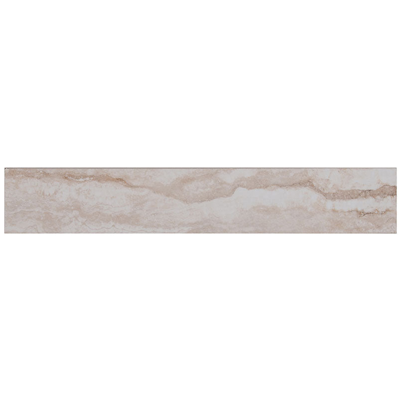 MS International Bernini 3" x 18" Bullnose Polished Bianco