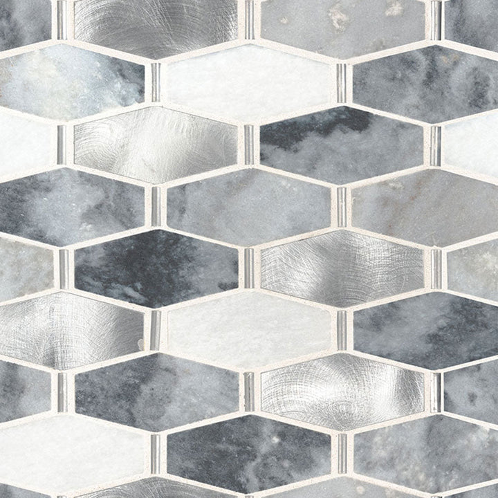 MS International Decorative Mosaic 12" x 12" Elongated Hexagon Ankara