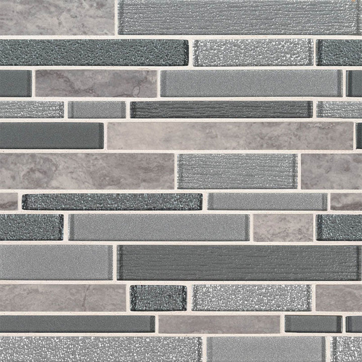 MS International Decorative Mosaic 12" x 12" Interlocking Smoky Alps