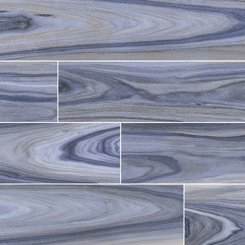 MS International Dellano 8" x 48" Polished Exotic Blue