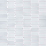 MS International Domino 12" x 12" Picket Glossy  White