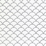 MS International Domino 12" x 12" Scallop Glossy White