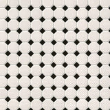 MS International Decorative Mosaic 12" x 12" Octagon White And Black