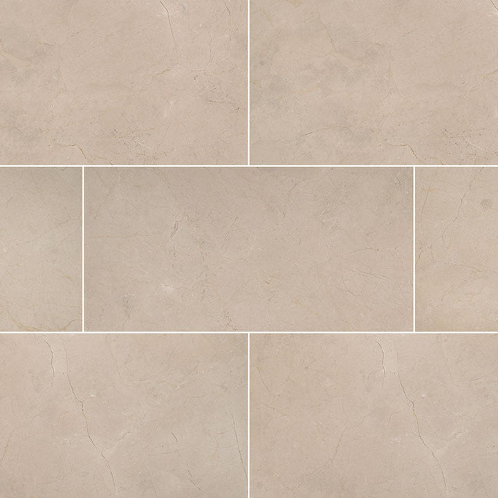 MS International Natural Stone Marble 12" x 24" Polished Crema Marfil Classic