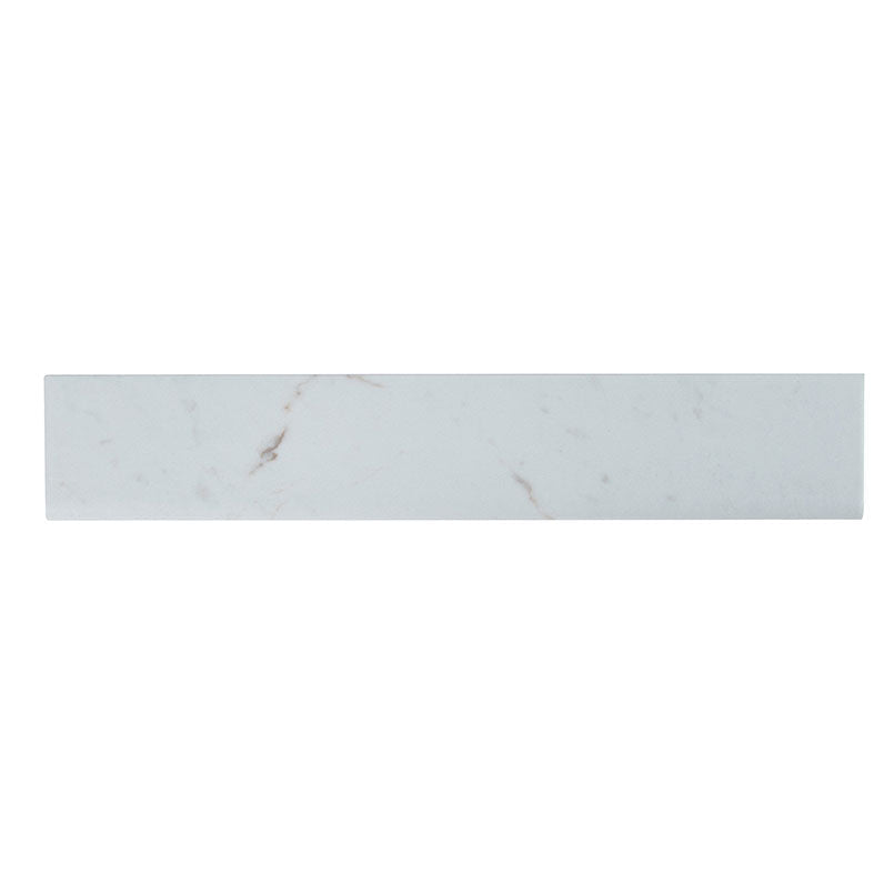 MS International Essentials 3" x 18" Bullnose Matte White Vena