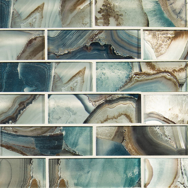 MS International Decorative Mosaic 12" x 12" Subway 2" x 6" Night Sky