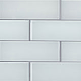 MS International Decorative Mosaic 12" x 12" Subway 3" x 9" Ice Glass