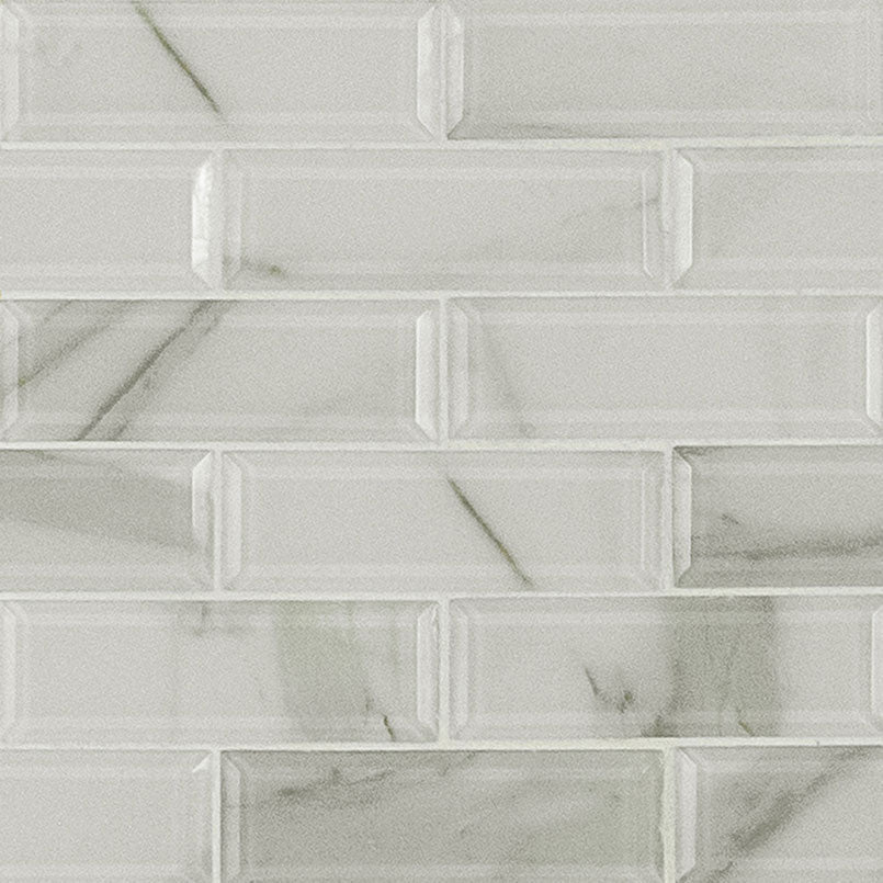 MS International Decorative Mosaic 12" x 12" Subway 2" x 6" Ivory Amber