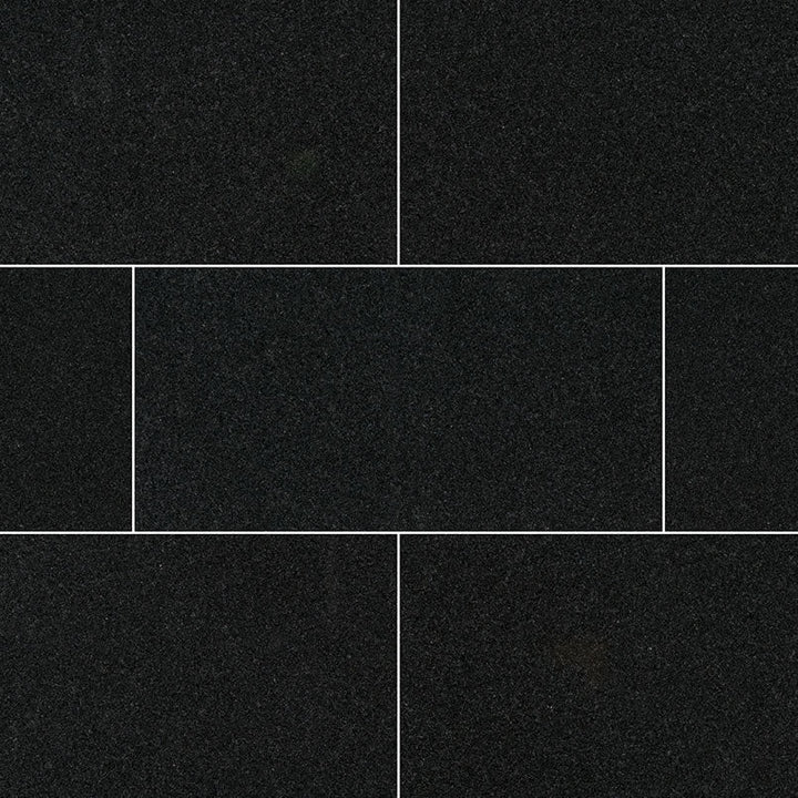MS International Natural Stone Granite 12" x 24" Polished Premium Black