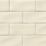 MS International Highland Park 12" x 12" Mosaic 3" x 6" Glossy Antique White