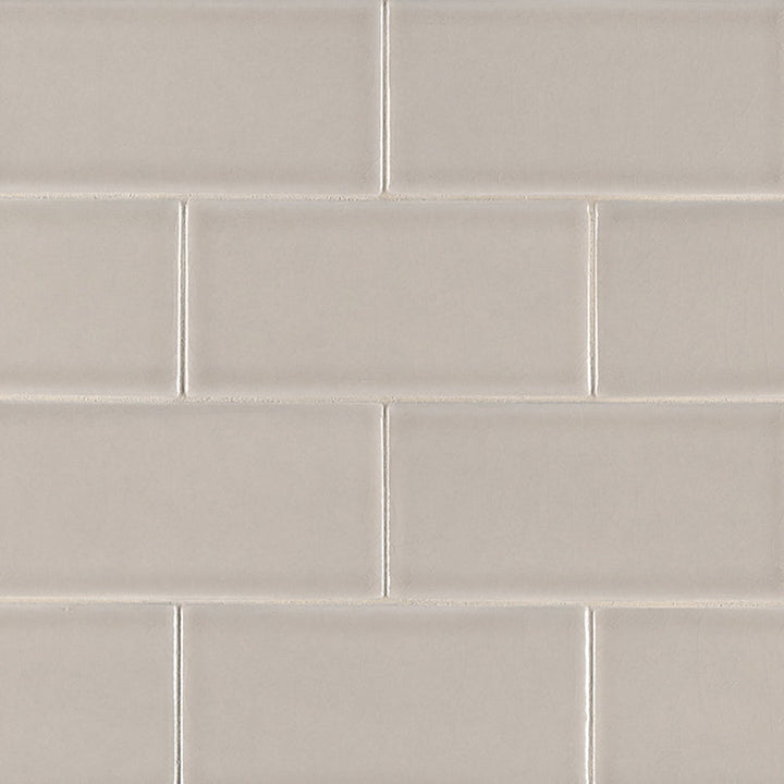 MS International Highland Park 12" x 12" Mosaic 3" x 6" Glossy Portico Pearl
