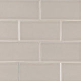 MS International Highland Park 12" x 12" Mosaic 3" x 6" Glossy Portico Pearl