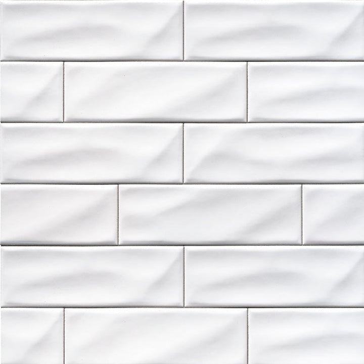 MS International Highland Park 12" x 12" Glossy Whisper White Handcrafted