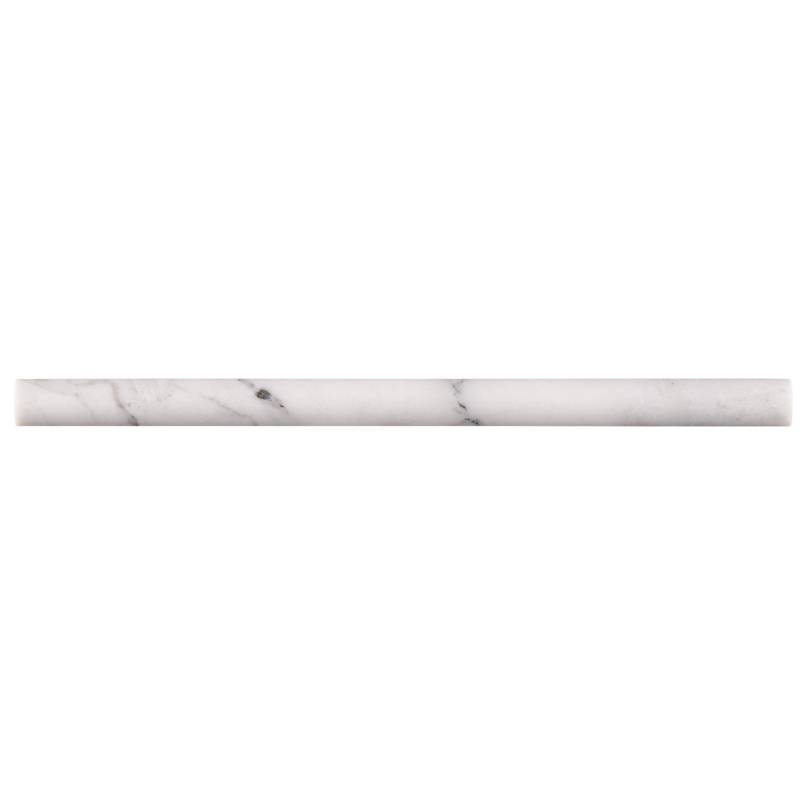 MS International Natural Stone Marble 0.75" x 0.75" Pen Molding Honed Carrara White