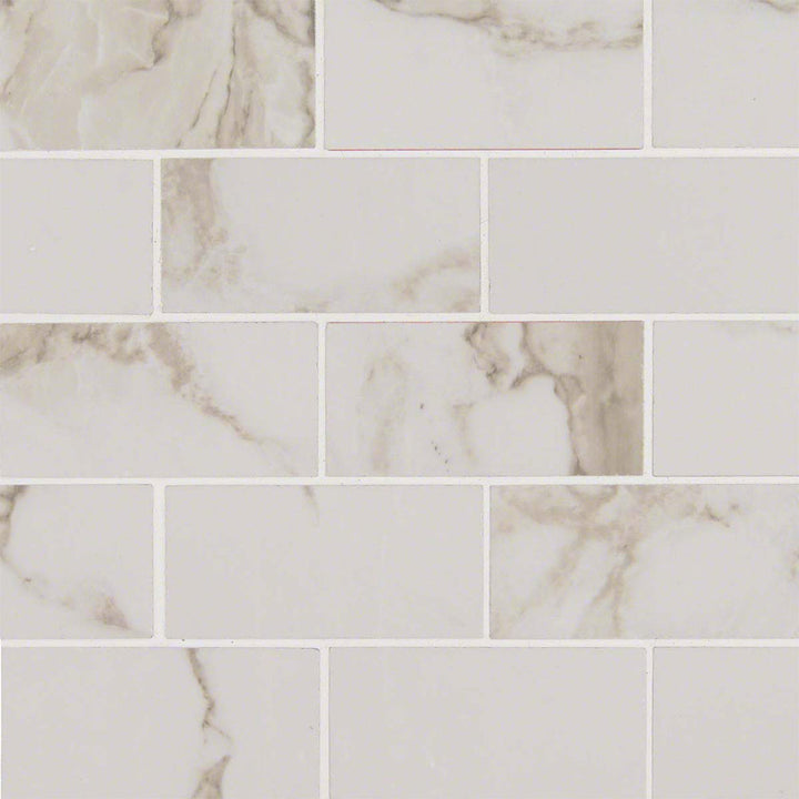 MS International Pietra 2" x 4" Mosaic Polished Calacatta