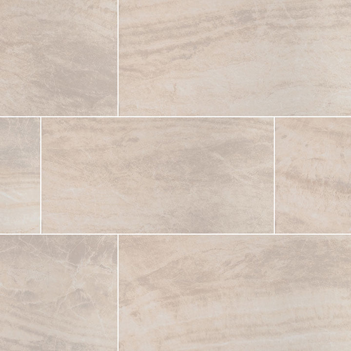 MS International Praia 12" x 24" Polished 9.6mm Crema