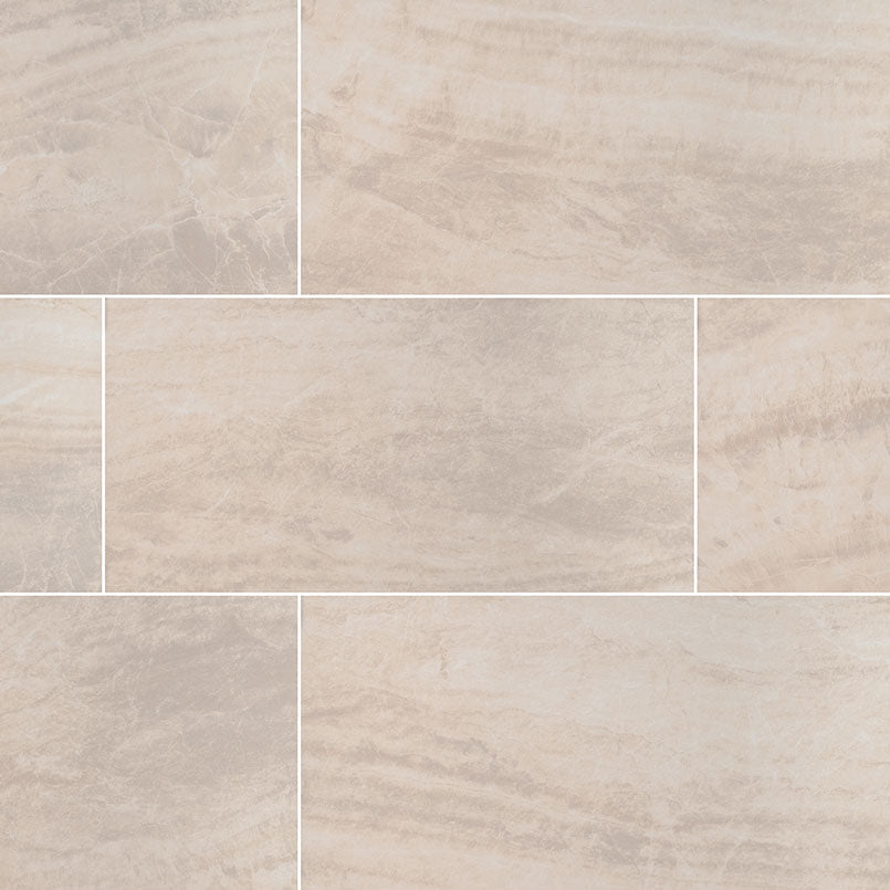 MS International Praia 24" x 48" Matte 9.6mm Crema