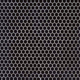 MS International Domino 12" x 12" Hexagon 1" Glossy Black