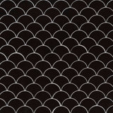 MS International Domino 12" x 12" Scallop Glossy Black
