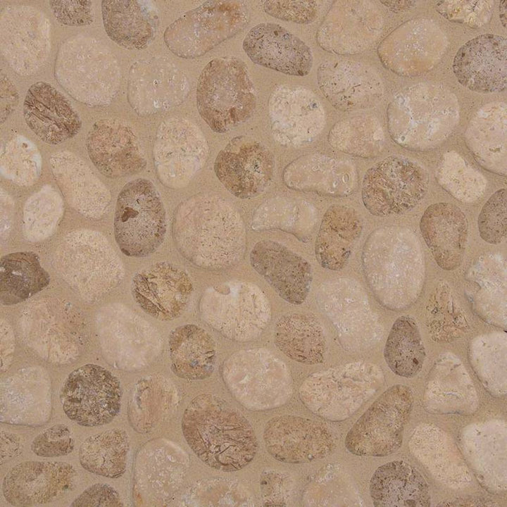 MS International Rio Lago 12" x 12" Pebble Travertine