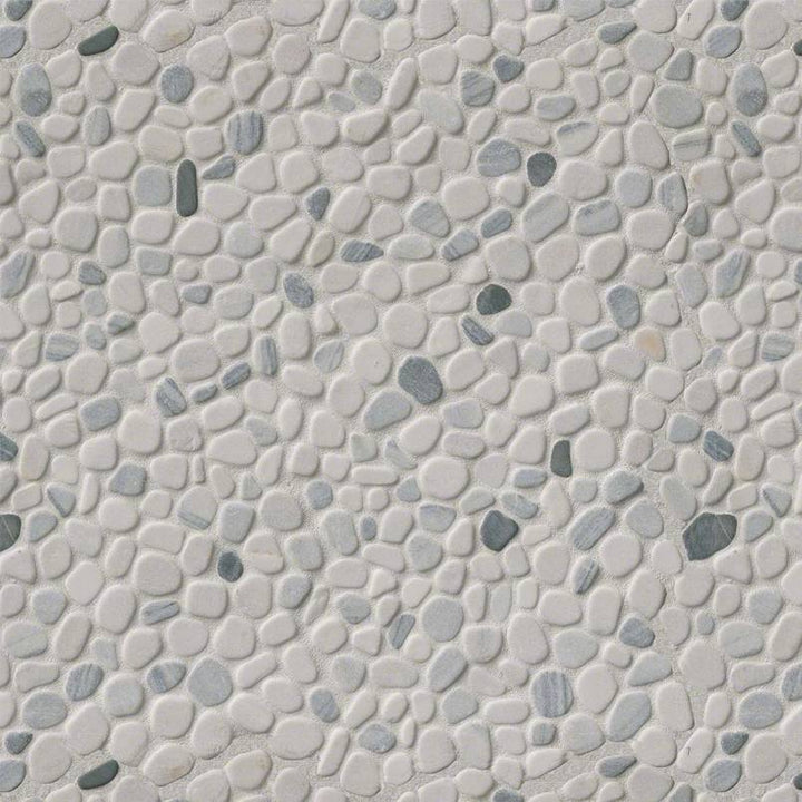 MS International Rio Lago 12" x 12" Pebble Black And White