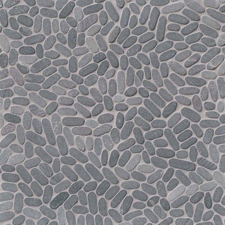 MS International Rio Lago 12" x 12" Pebble Sliced Coal